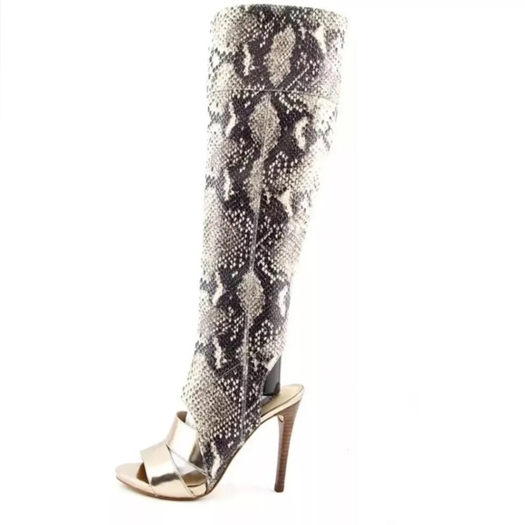 Guess Women’s Condolan Over The Knee Boots Snake Elastic Material - Picture 2 of 6